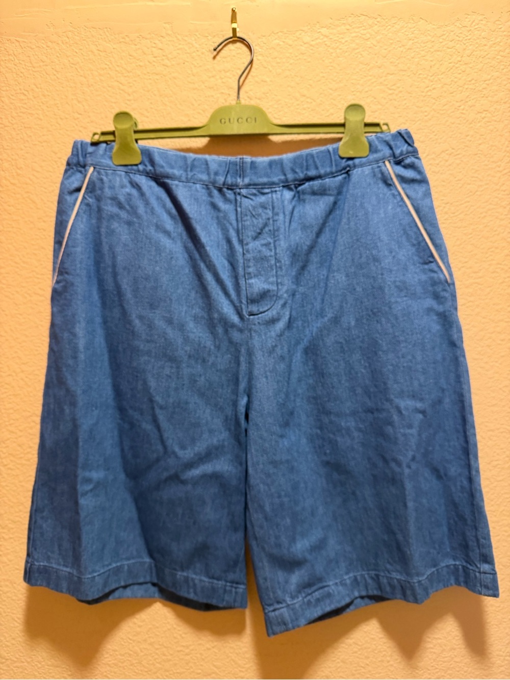New Authentic Gucci G Logo Denim Shorts Size IT 52 / US L 34 - 38 Waist - Picture 4 of 12